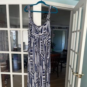Cable & Gauge Blue and White Striped Dress